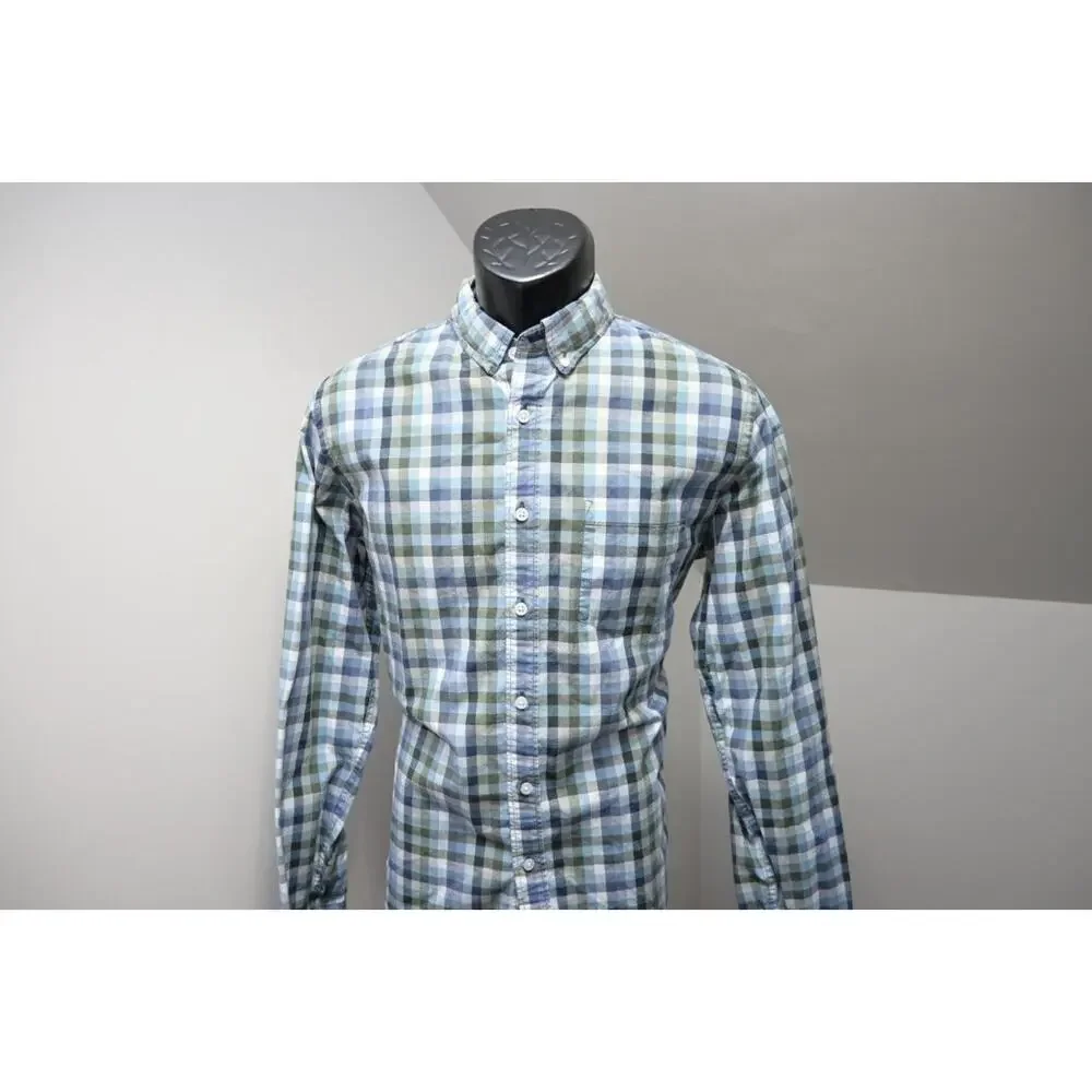 J Crew Mercantile Flex Slim Fit Dress‎ Shirt Plaid Button Up Mens Size Medium